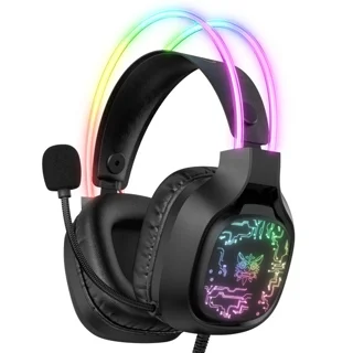هدست گیمینگ Onikuma مدل X22 بدون قابلیت نویز کنسلینگ، درگاه USB، دارای نورپردازی RGB، امپد 102473827