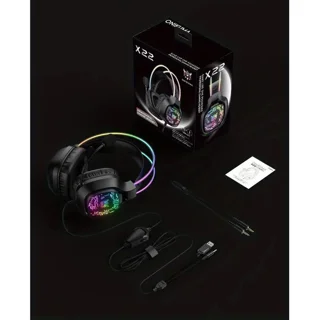 هدست گیمینگ Onikuma مدل X22 بدون قابلیت نویز کنسلینگ، درگاه USB، دارای نورپردازی RGB، امپد 102473841