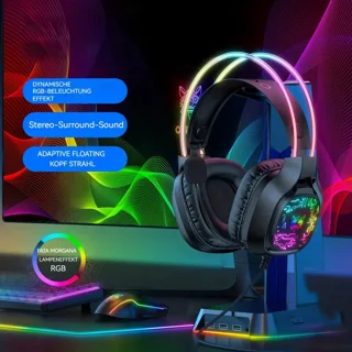 هدست گیمینگ Onikuma مدل X22 بدون قابلیت نویز کنسلینگ، درگاه USB، دارای نورپردازی RGB، امپد 102473828