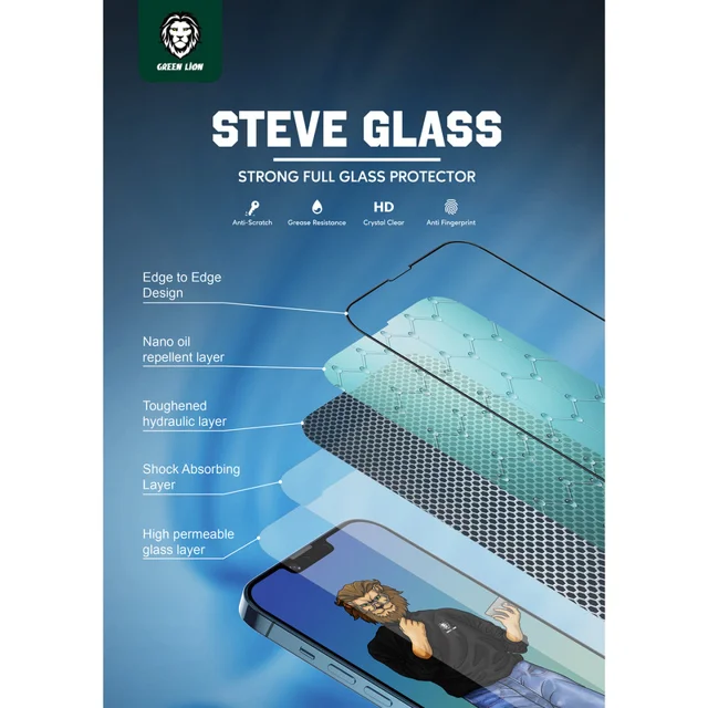محافظ صفحه نمایش گرین لاین مدل Steve مناسب برای گوشی موبایل اپل iPhone 13 / 13 Pro 102543060
