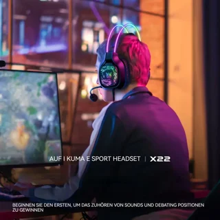 هدست گیمینگ Onikuma مدل X22 بدون قابلیت نویز کنسلینگ، درگاه USB، دارای نورپردازی RGB، امپد 102473829