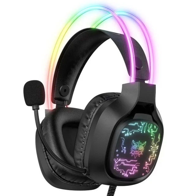 هدست گیمینگ Onikuma مدل X22 بدون قابلیت نویز کنسلینگ، درگاه USB، دارای نورپردازی RGB، امپد 102473826