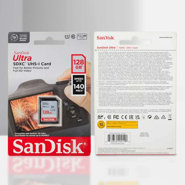 کارت حافظه SDXC سن دیسک مدل Ultra کلاس 10 استاندارد UHS-I U1 سرعت 140MB/s ظرفیت 128 گیگابا 102858571