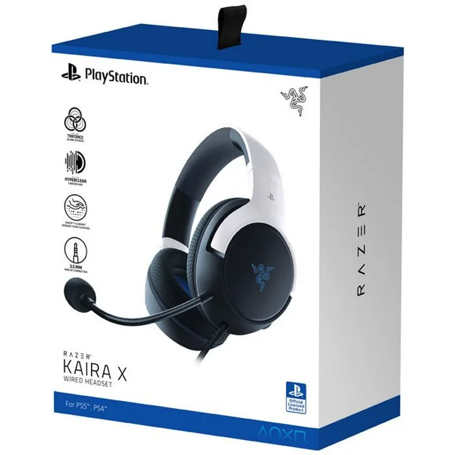 هدست گیمینگ ریزر مدل RAZER KAIRA X PS5 با سیم، جک 3.5 میلی‌متری، درایور 50 میلی‌متری TriFo 102837832