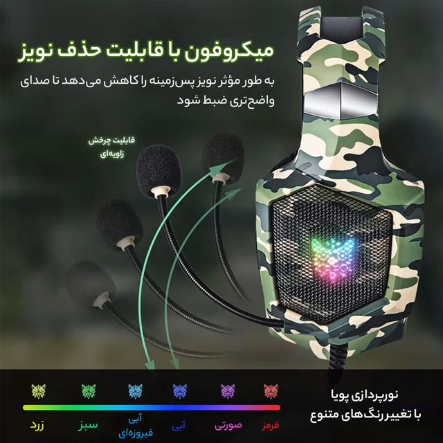هدفون مخصوص بازی اونیکوما مدل K8 102473958