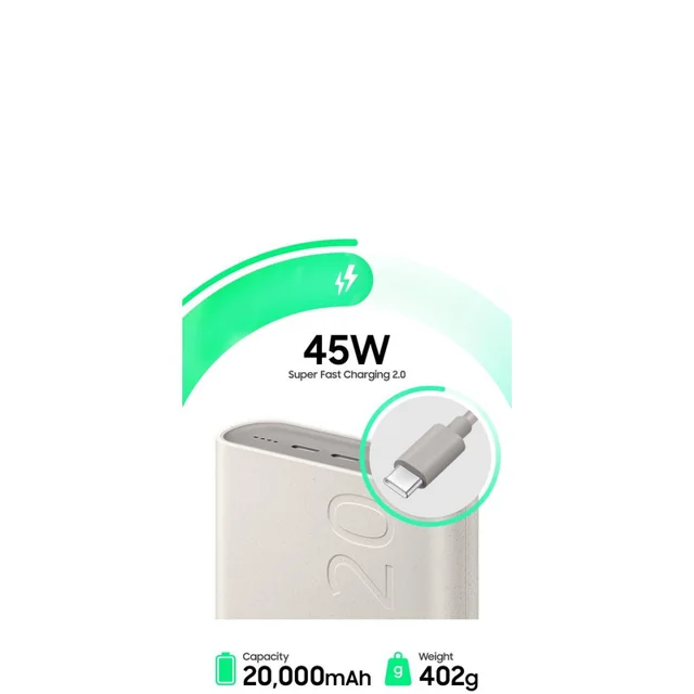 پاوربانک 45 وات سامسونگ مدل Battery Pack EB-P4520 ظرفیت 20000 میلی‌آمپر ساعت 102534710