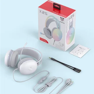 هدست گیمینگ اونیکوما مدل X25 RGB با نویز کنسلینگ میکروفون (ENC)، بدون قابلیت شارژ، اتصال ا 102474025