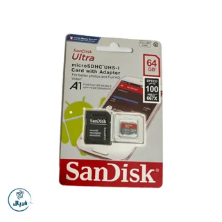 کارت حافظه microSDHC سن دیسک مدل Ultra A1 کلاس 10 استاندارد UHS-I سرعت 100MBps ظرفیت ۶۴ گی 102858425