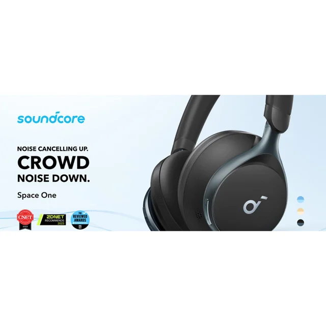 هدفون بی‌سیم انکر مدل Space One با نویز کنسلینگ فعال (ANC)، درگاه شارژ USB Type-C، مقاوم د 102580096