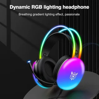 هدست گیمینگ اونیکوما مدل X25 RGB با نویز کنسلینگ میکروفون (ENC)، بدون قابلیت شارژ، اتصال ا 102474020
