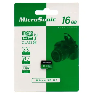 کارت حافظه microSDHC میکروسونیک مدل HC کلاس 10 استاندارد UHS-I U1 سرعت 90MBps ظرفیت 16 گیگ 102858521