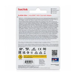 کارت حافظه microSDXC سن‌دیسک مدل Ultra A1 کلاس 10 استاندارد UHS-I U1 سرعت 140 مگابایت بر ث 102858439