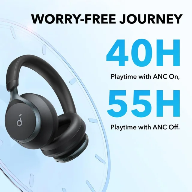 هدفون بی‌سیم انکر مدل Space One با نویز کنسلینگ فعال (ANC)، درگاه شارژ USB Type-C، مقاوم د 102580095