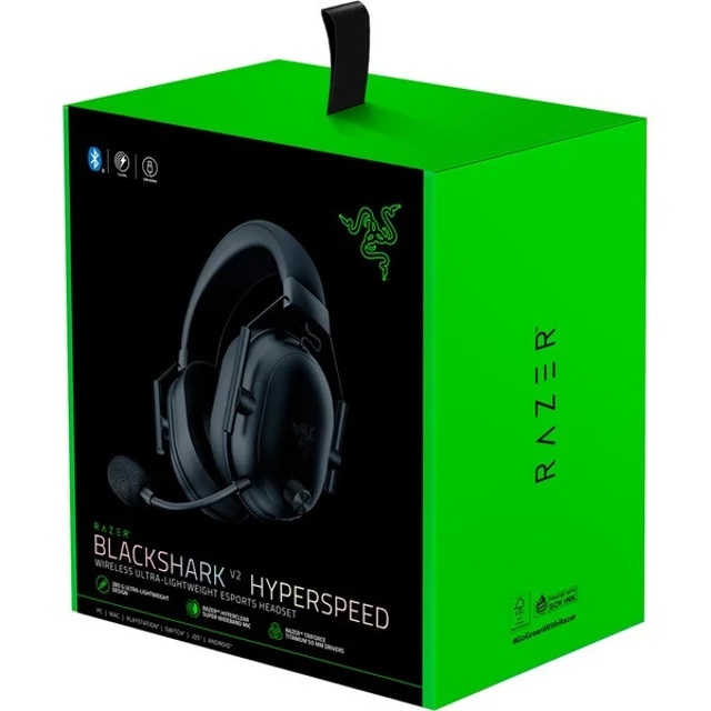 هدست گیمینگ روگوشی ریزر مدل BlackShark V2 HyperSpeed بی‌سیم با دانگل USB و بلوتوث، نویز کن 102838023