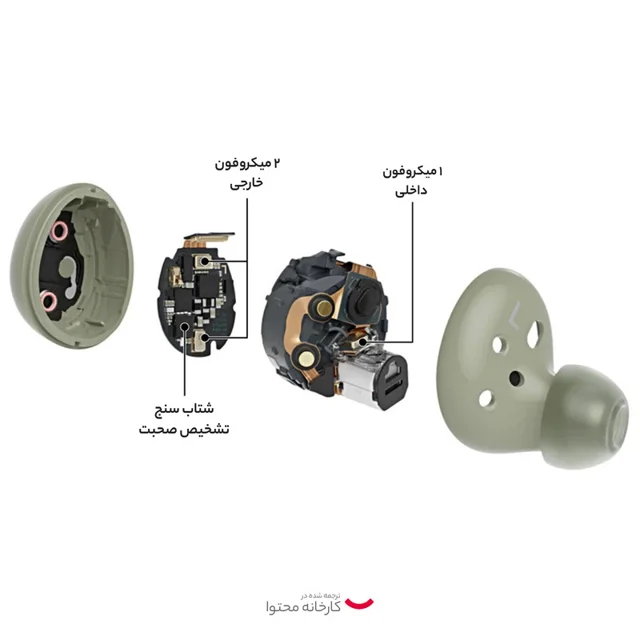 هدفون بلوتوثی سامسونگ مدل Galaxy Buds 2 با نویز کنسلینگ فعال (ANC)، درگاه شارژ USB Type-C، 102476172