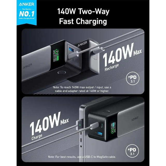 پاوربانک انکر مدل A1289 Anker 737 ظرفیت 24000 میلی آمپر ساعت 102541351