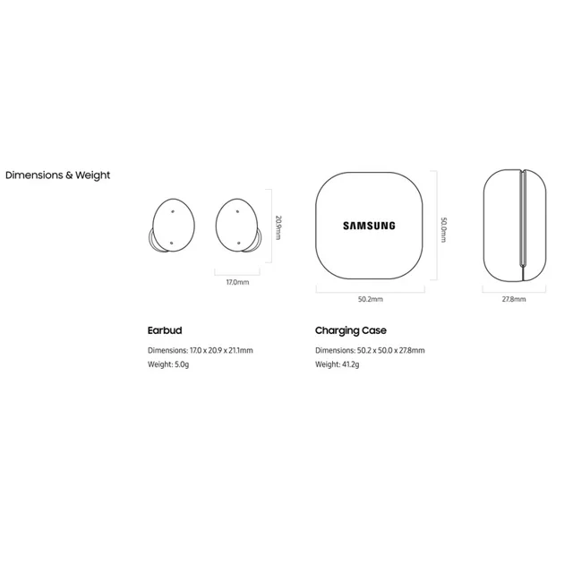 هدفون بلوتوثی سامسونگ مدل Galaxy Buds 2 با نویز کنسلینگ فعال (ANC)، درگاه شارژ USB Type-C، 102476156
