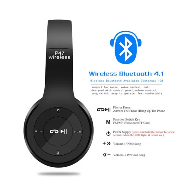 هدفون بی سیم بلوتوث مدل P47-5.0+EDR کد 6989532512530 102582772