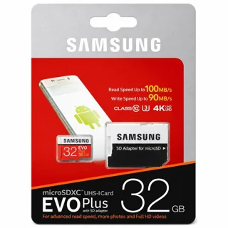 کارت حافظه microSDXC سامسونگ مدل Evo Plus کلاس 10 استاندارد U3/4K/UHS-I سرعت 100MBps ظرفیت 102858489