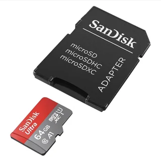 کارت حافظه microSDHC سن دیسک مدل Ultra A1 کلاس 10 استاندارد UHS-I سرعت 100MBps ظرفیت ۶۴ گی 102858422